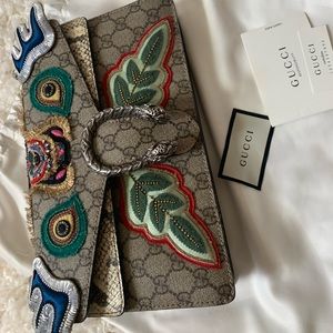 Gucci Supreme Monogram Python Embroidered Dionysus